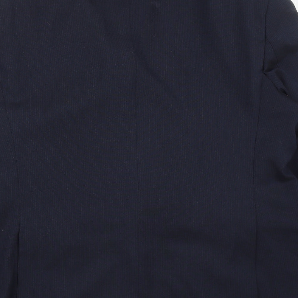 Marks and Spencer Mens Blue  Polyester Jacket Suit Jacket Size 44