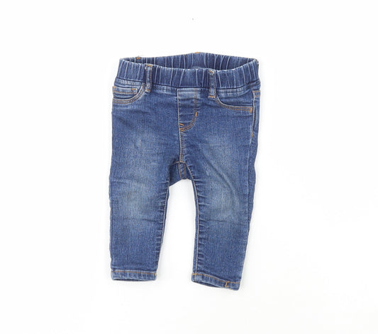 Gap Boys Blue  Polyester Cargo Jeans Size 6-9 Months