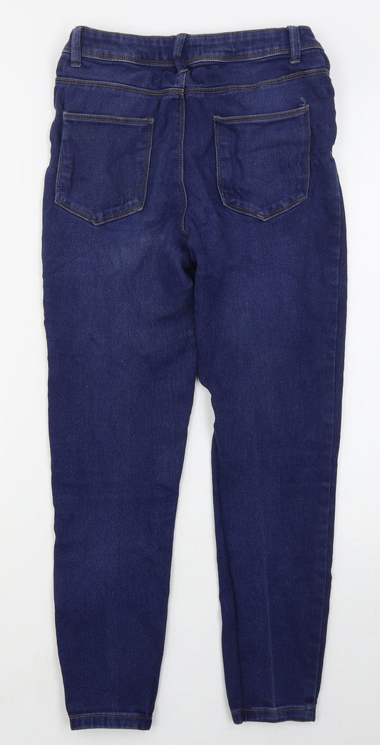 Denim Co Womens Blue  Cotton Skinny Jeans Size 12 L26 in Regular Button