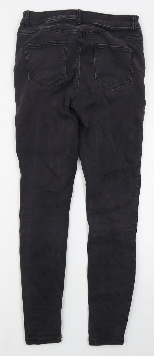 TU Womens Grey  Cotton Skinny Jeans Size 10 L27 in Regular Button