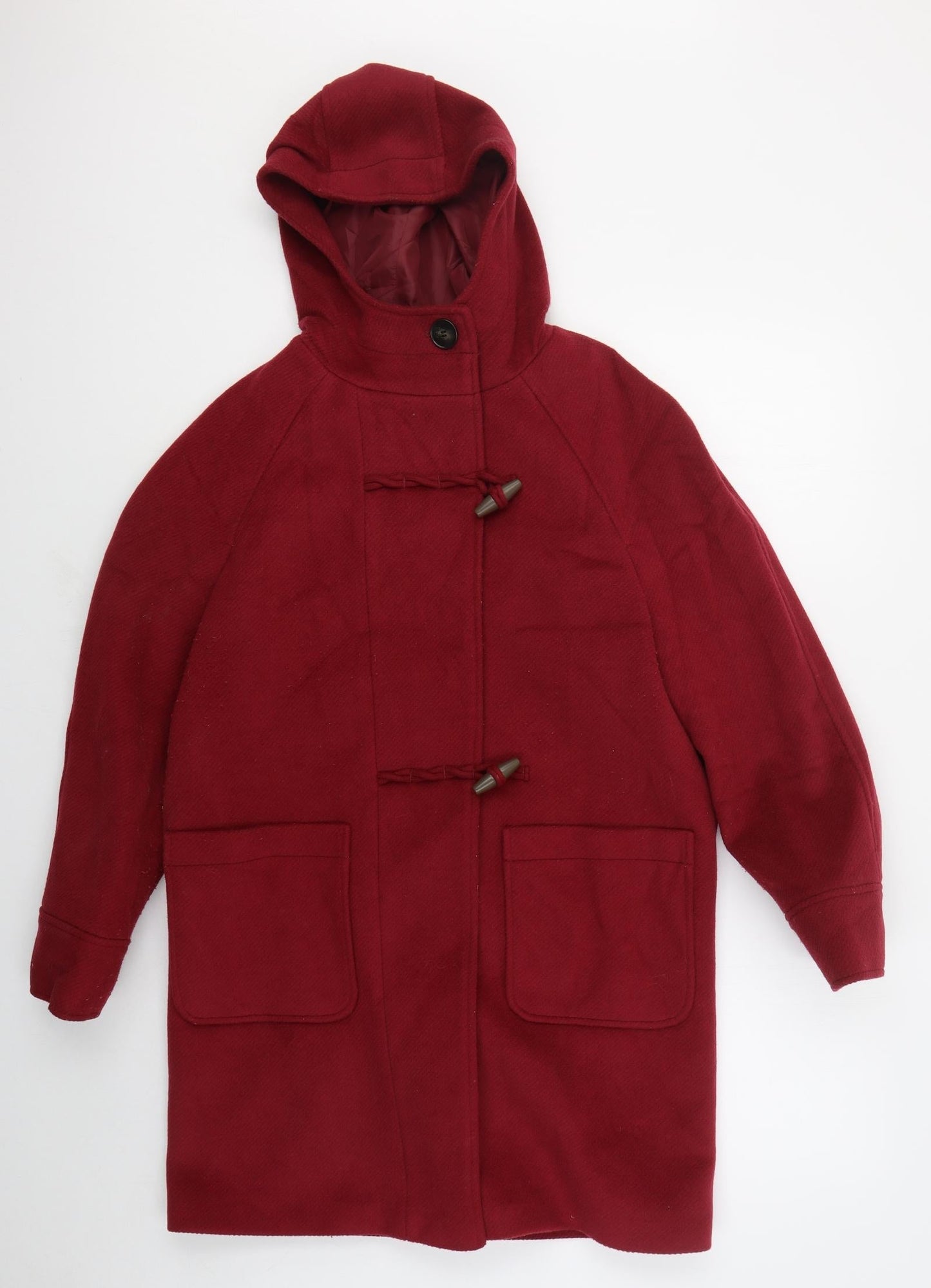 Marks and Spencer Womens Red   Pea Coat Coat Size 10  Button