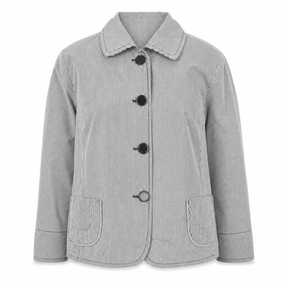 Marcona Womens Black Check  Jacket Coat Size 18