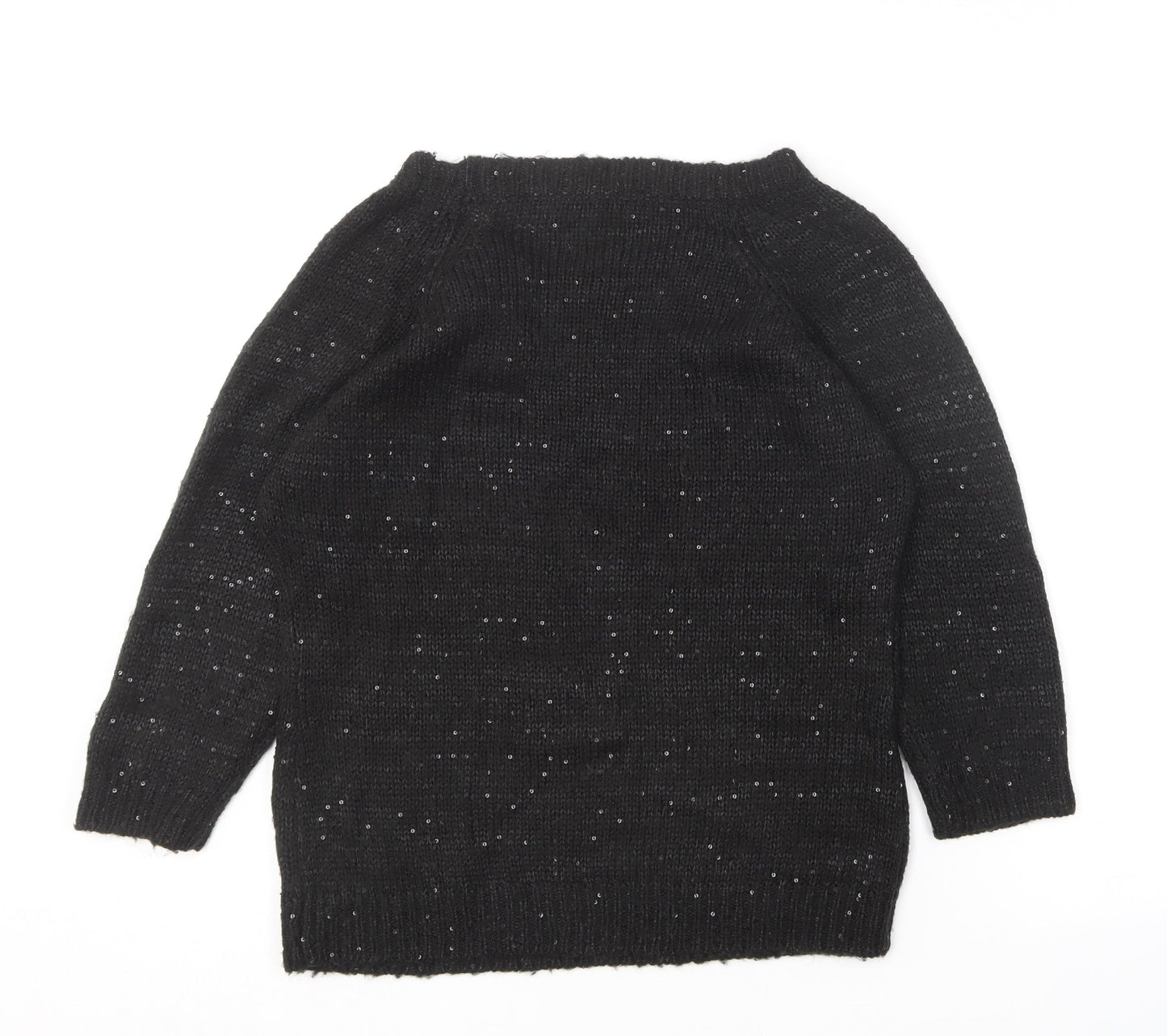 Store Twenty One Womens Black Round Neck  Acrylic Pullover Jumper Size M