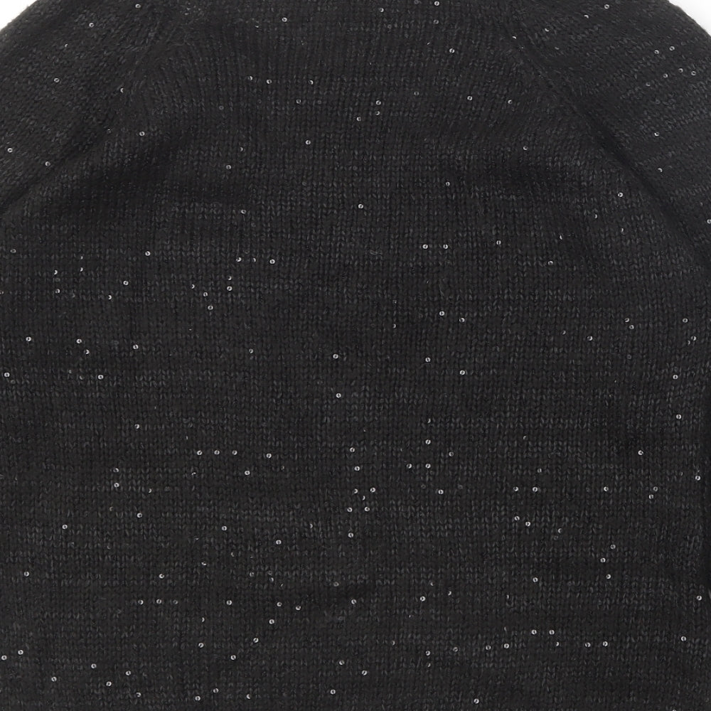 Store Twenty One Womens Black Round Neck  Acrylic Pullover Jumper Size M