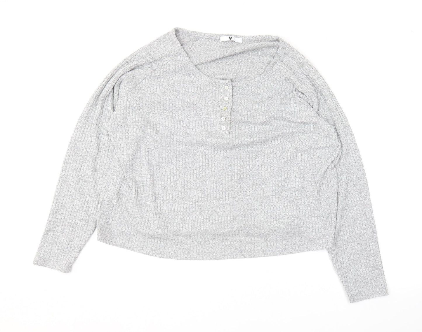 Very Womens Grey Round Neck  Polyester Pullover Jumper Size 20