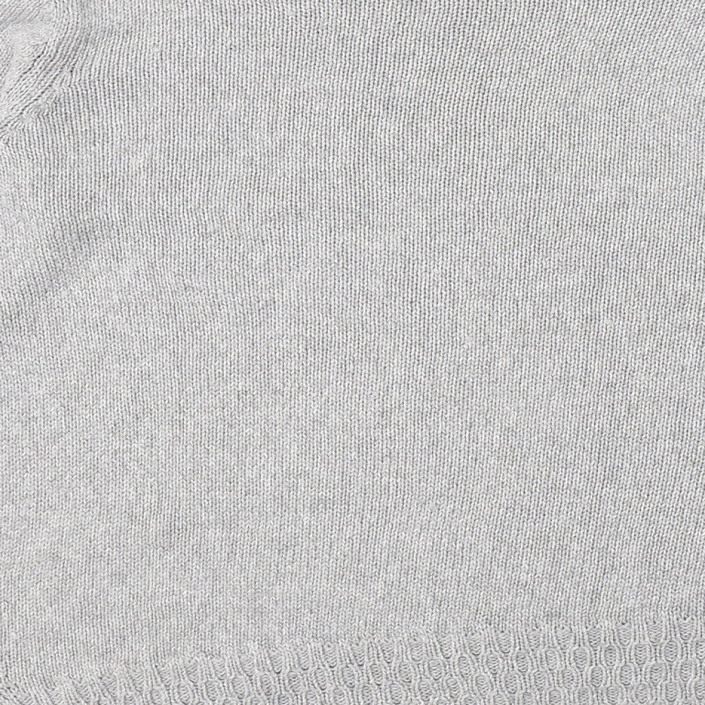 Marks and Spencer Womens Grey Boat Neck  Viscose Pullover Jumper Size 14