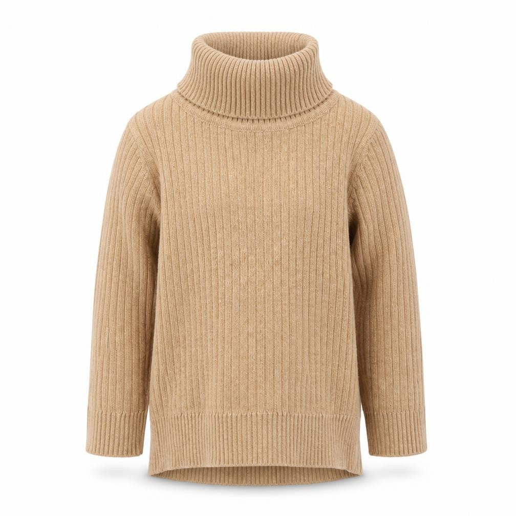 NEXT Girls Brown  Cotton Jersey Casual Size 6-9 Months Roll Neck Pullover