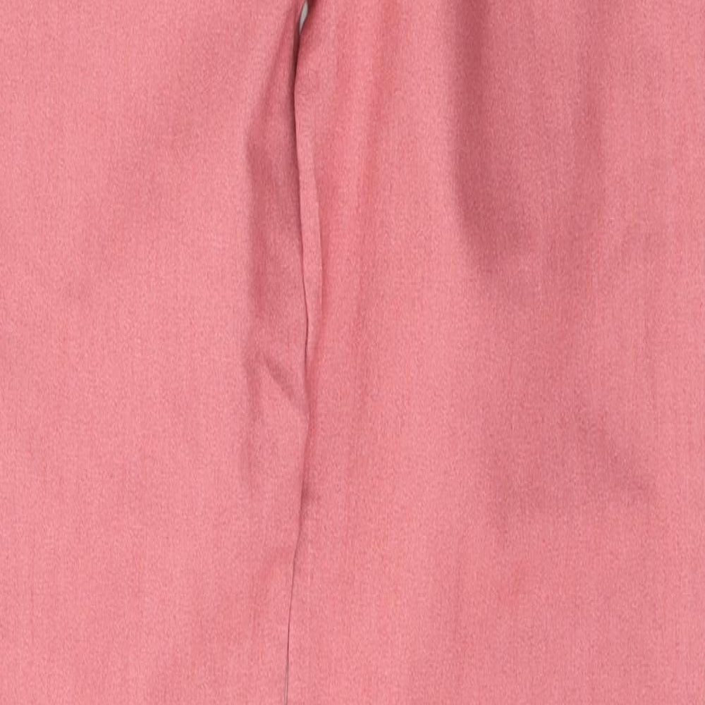 Denim & Co. Womens Pink  Cotton Skinny Jeans Size 10 L29 in Regular Button