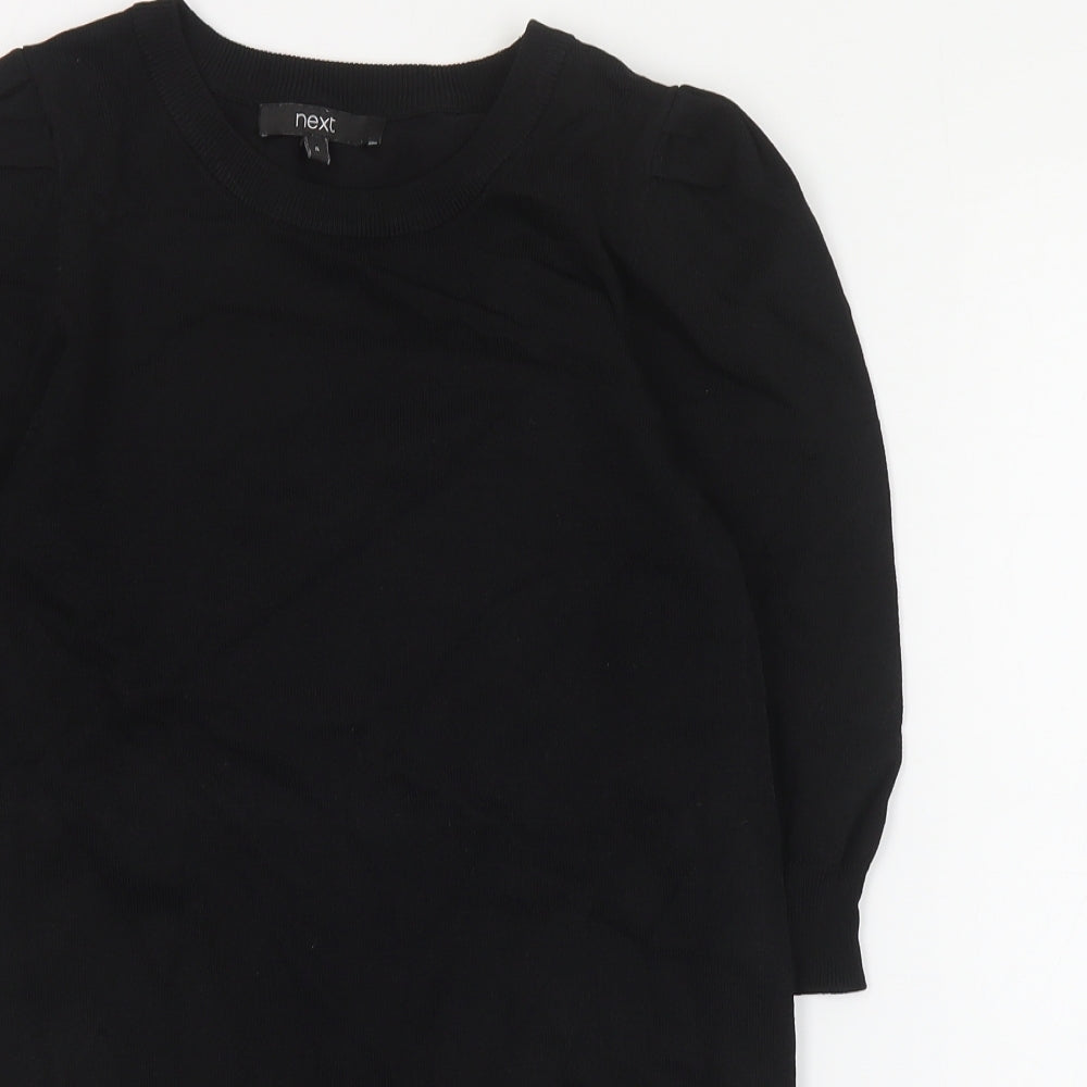 NEXT Womens Black Round Neck  Viscose Pullover Jumper Size 8