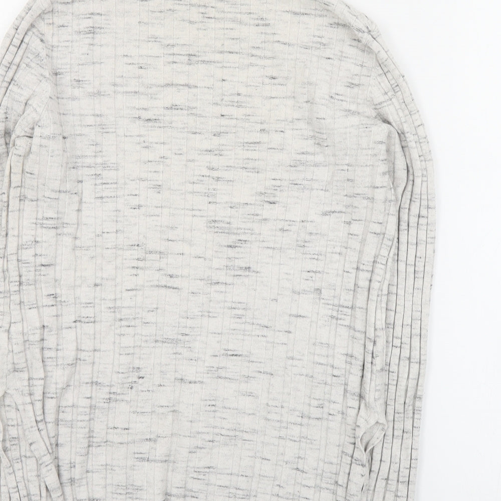 Topshop Womens Grey High Neck  Viscose Pullover Jumper Size M