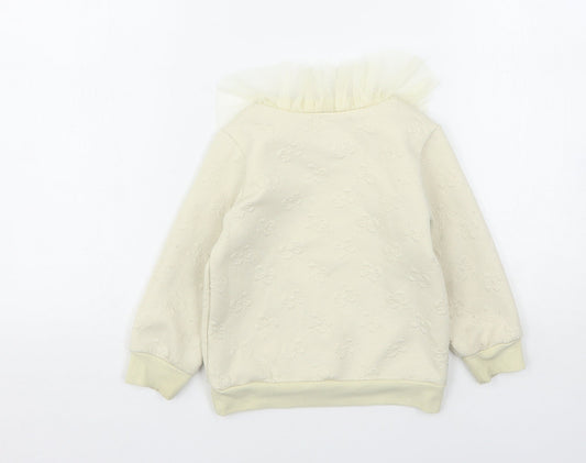 Shein  Girls Beige Round Neck  Polyester Pullover Jumper Size 2-3 Years