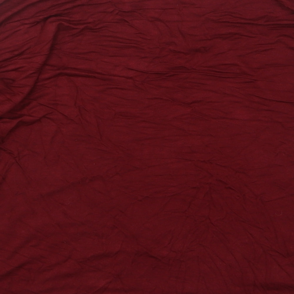 New Look Womens Red  Polyester Basic T-Shirt Size 12 Round Neck