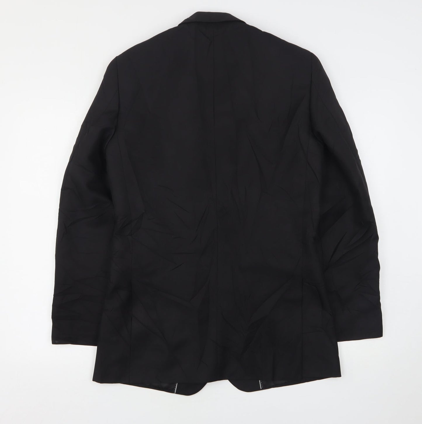 Cedar Wood State Mens Black  Polyester Jacket Suit Jacket Size 36