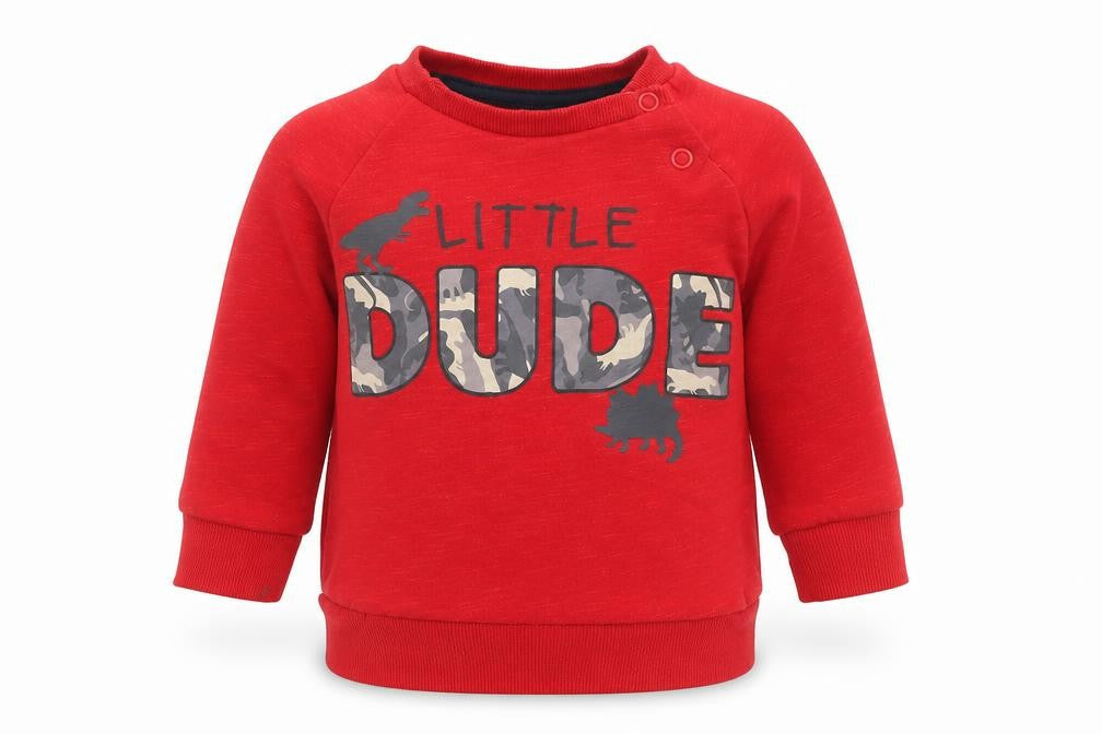 Primark Boys Red Camouflage Cotton Pullover Jumper Size 6-9 Months  Snap - Little Dude