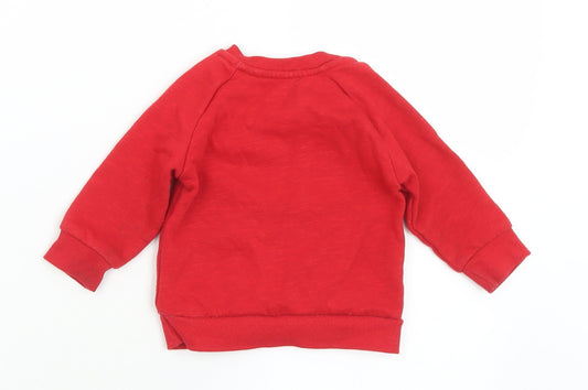 Primark Boys Red Camouflage Cotton Pullover Jumper Size 6-9 Months  Snap - Little Dude