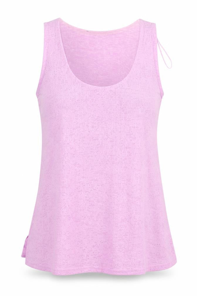 Dunnes Womens Purple  Polyester Basic Tank Size S Scoop Neck