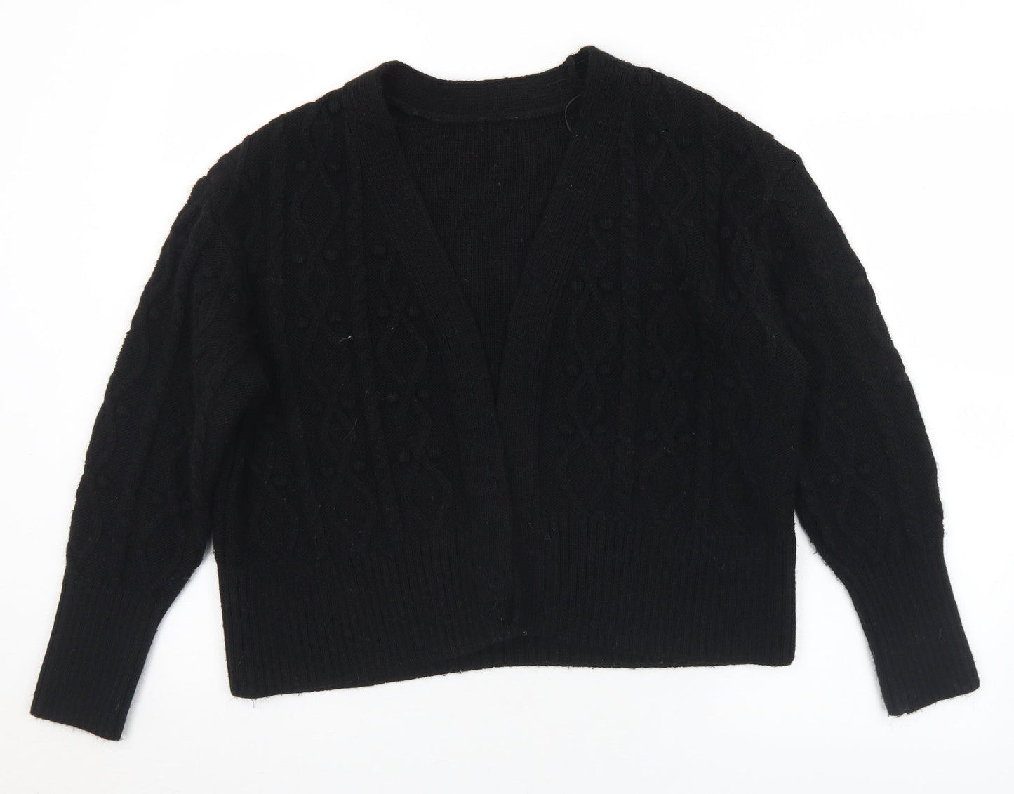 River Island Womens Black V-Neck  Acrylic Cardigan Jumper Size XS
