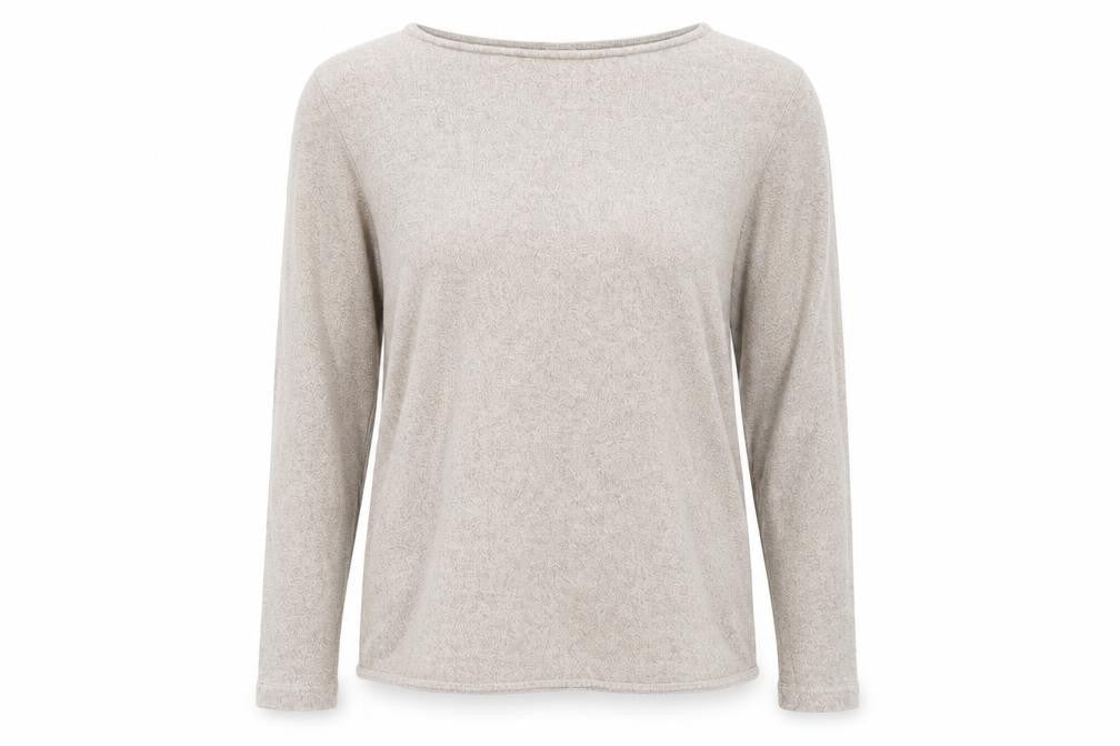 H&M Womens Beige Boat Neck  Viscose Pullover Jumper Size S