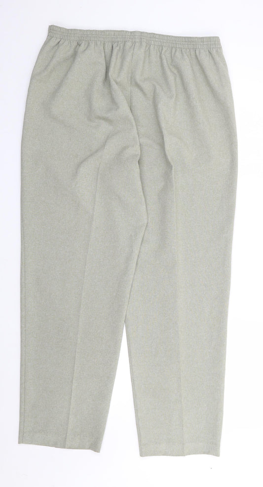 Classic Womens Green  Polyester Trousers  Size 18 L29 in Regular