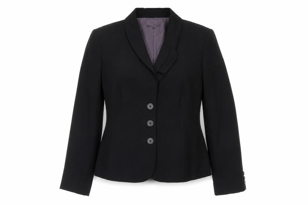 Linea Womens Black  Polyester Jacket Suit Jacket Size 14