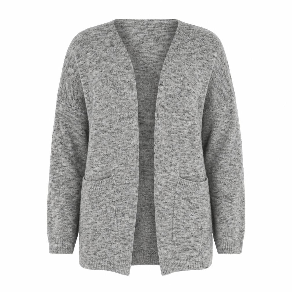 Marks and Spencer Womens Grey V-Neck  Acrylic Cardigan Jumper Size L   - Waterfall