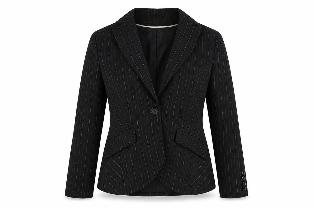 Dorothy Perkins Womens Black Striped  Jacket Blazer Size 12