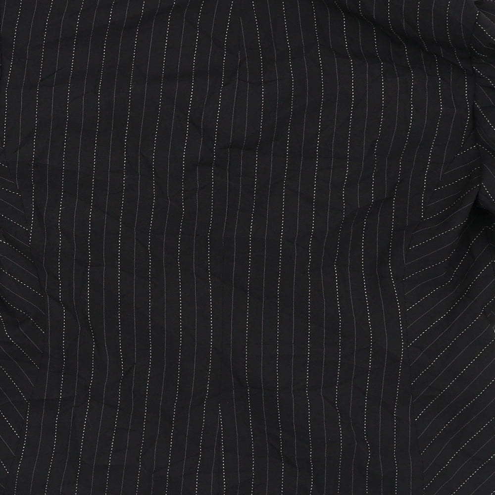 Dorothy Perkins Womens Black Striped  Jacket Blazer Size 12