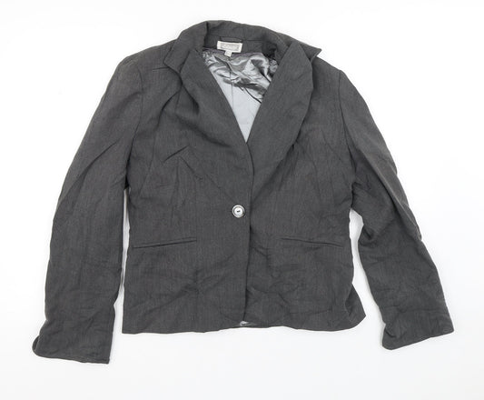 Elam Womens Grey   Jacket Blazer Size 12