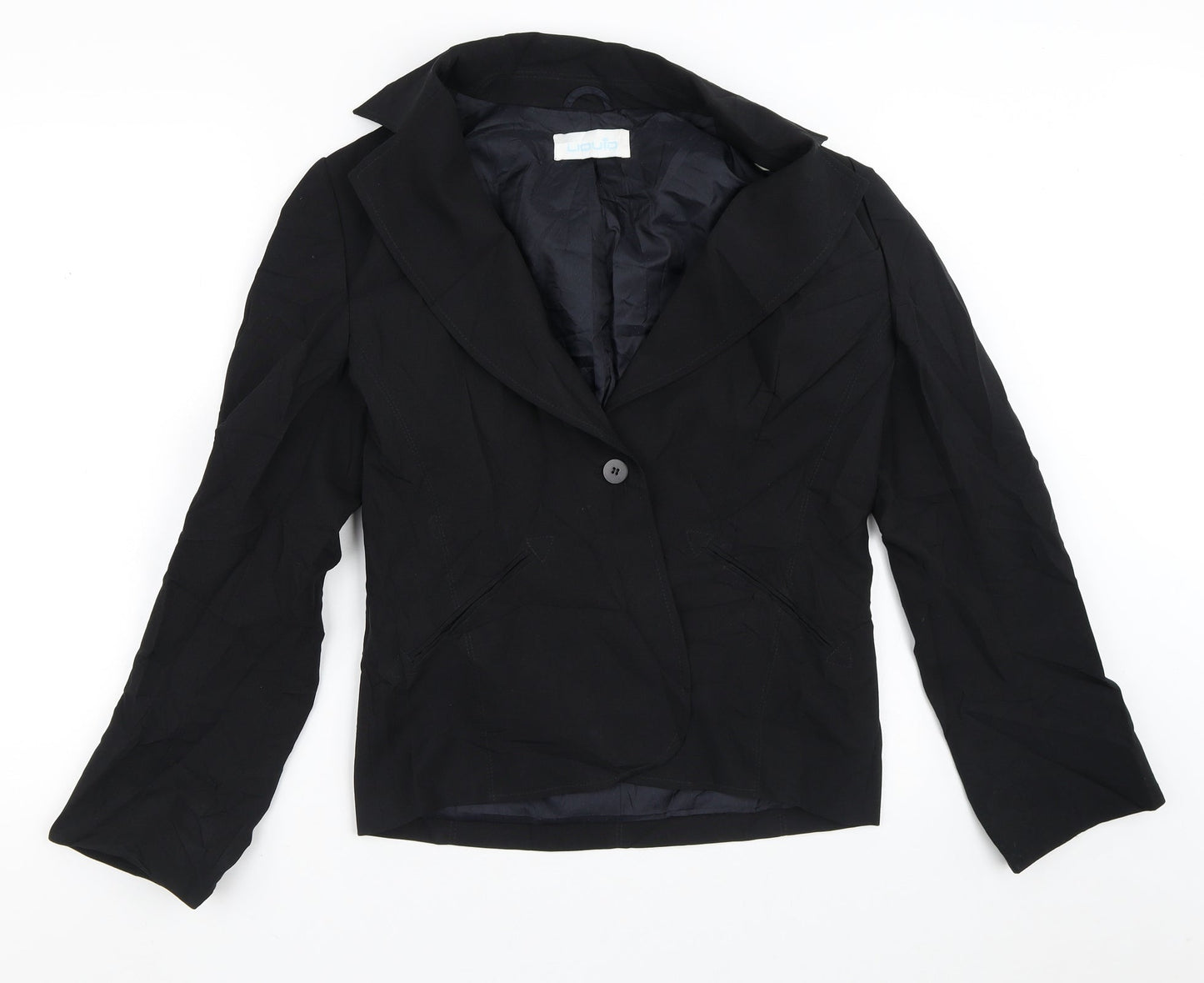 Liquid Womens Black   Jacket Blazer Size 14