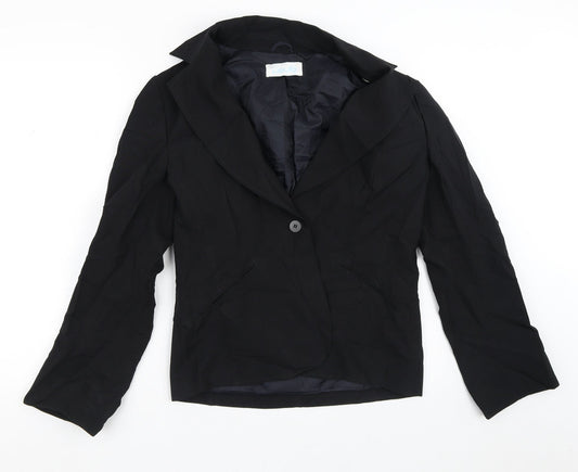 Liquid Womens Black   Jacket Blazer Size 14