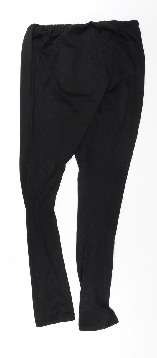 Preworn Womens Black Animal Print Polyester Cargo Leggings Size S L28 in   - Lizard print