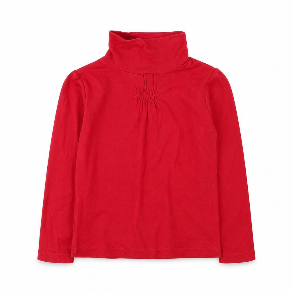Dunnes Girls Red High Neck  Cotton Pullover Jumper Size 3-4 Years