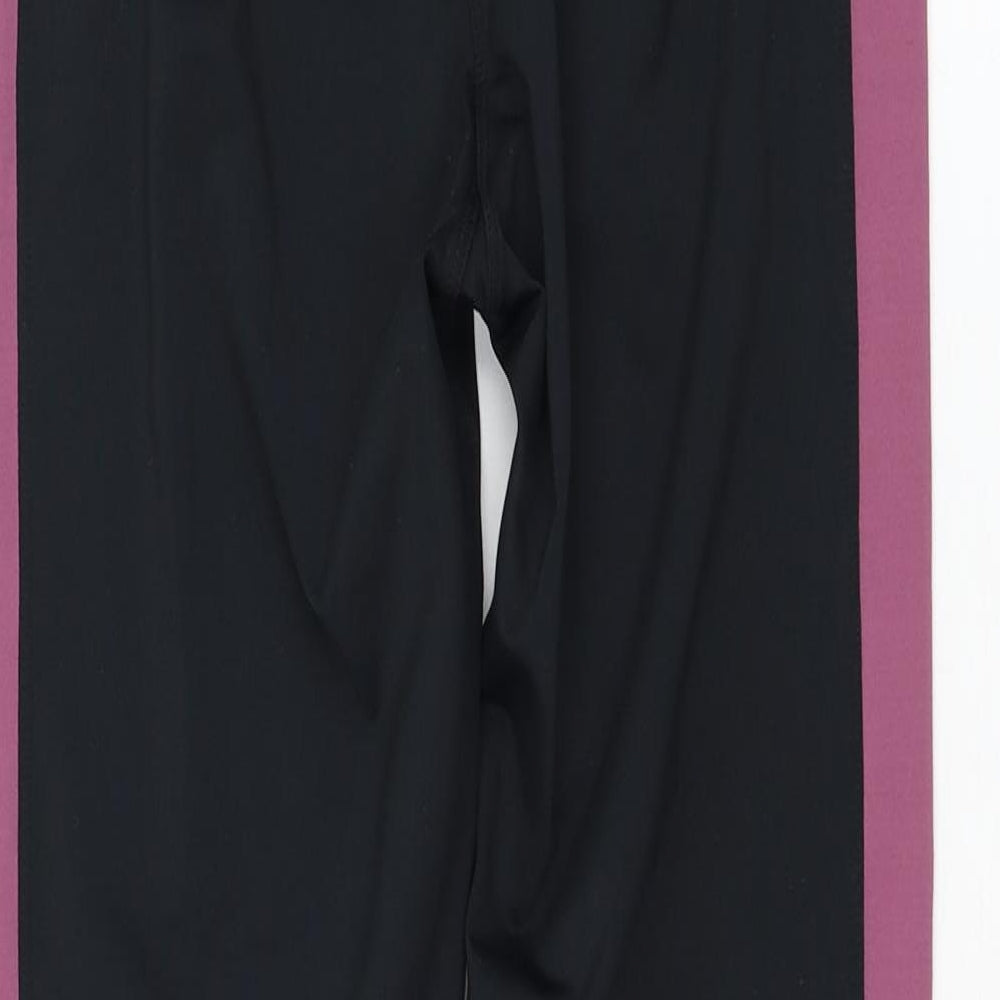 Preworn Womens Black  Polyester Compression Leggings Size 28 in L25 in Regular Pullover
