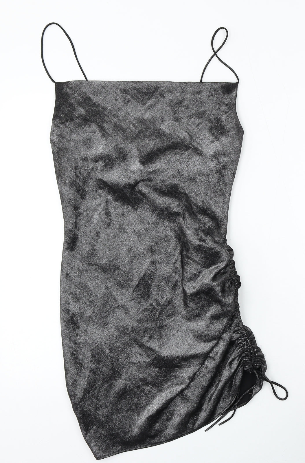 Topshop Womens Silver  Polyester Bodycon  Size 8  Square Neck