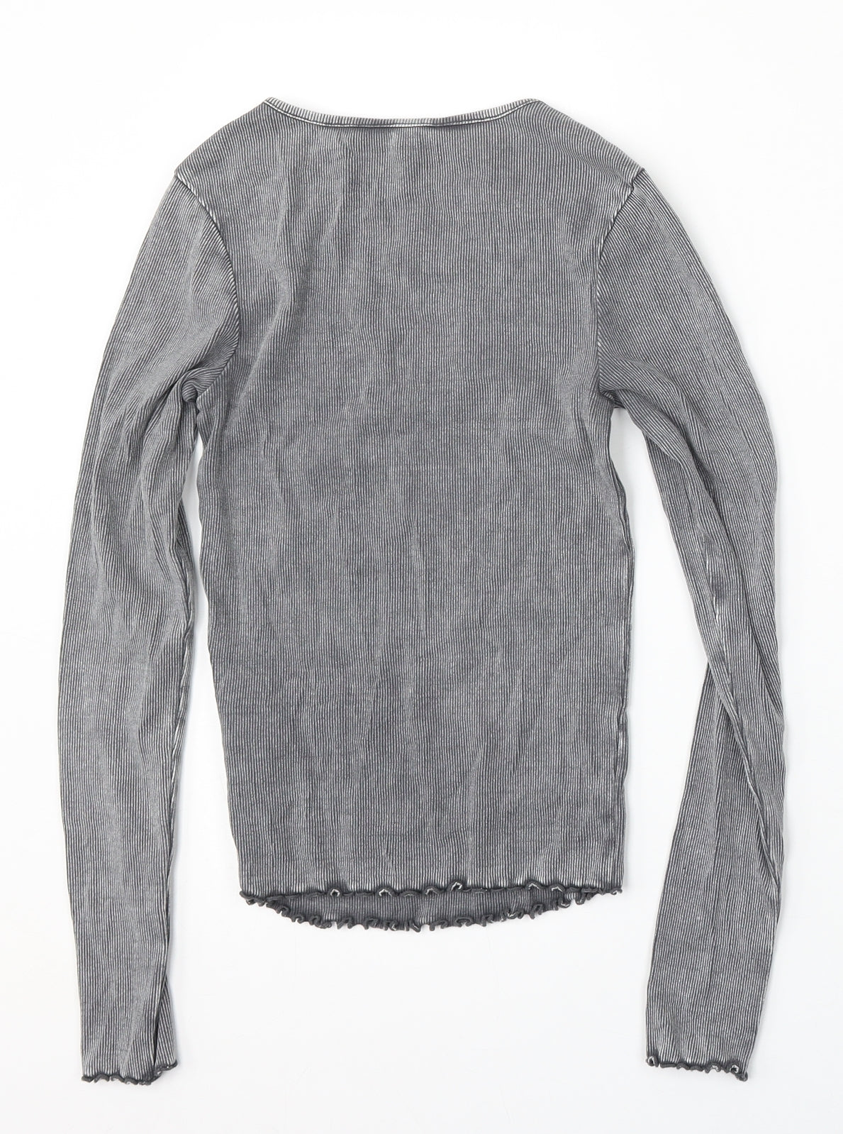 New Look Womens Grey Round Neck  Cotton Pullover Jumper Size 6