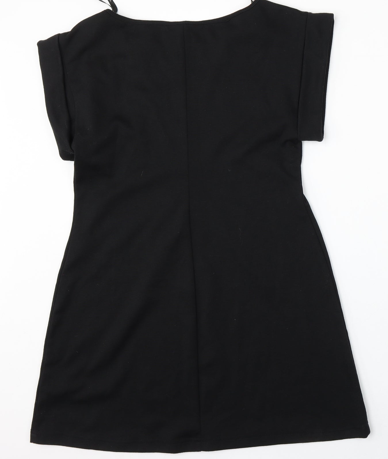 Dorothy Perkins Womens Black  Polyester Shift  Size 12  Round Neck