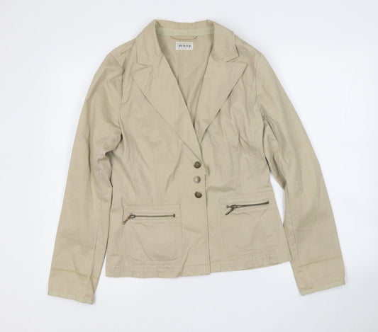 Moto Womens Beige   Jacket Blazer Size 12