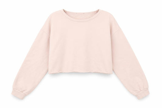 PRETTYLITTLETHING Womens Pink  Cotton Pullover Sweatshirt Size 10   - Cropped