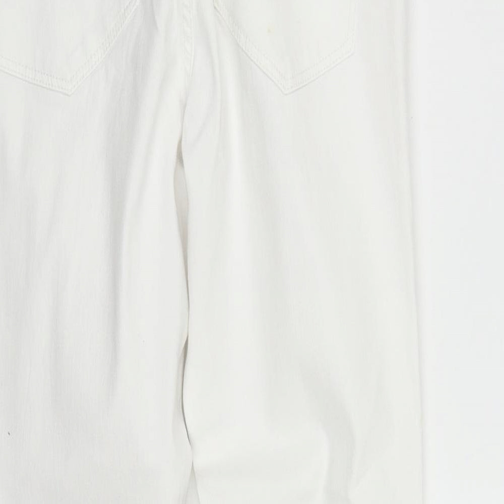 H&M Womens White  Cotton Skinny Jeans Size 30 in L27 in Regular Zip