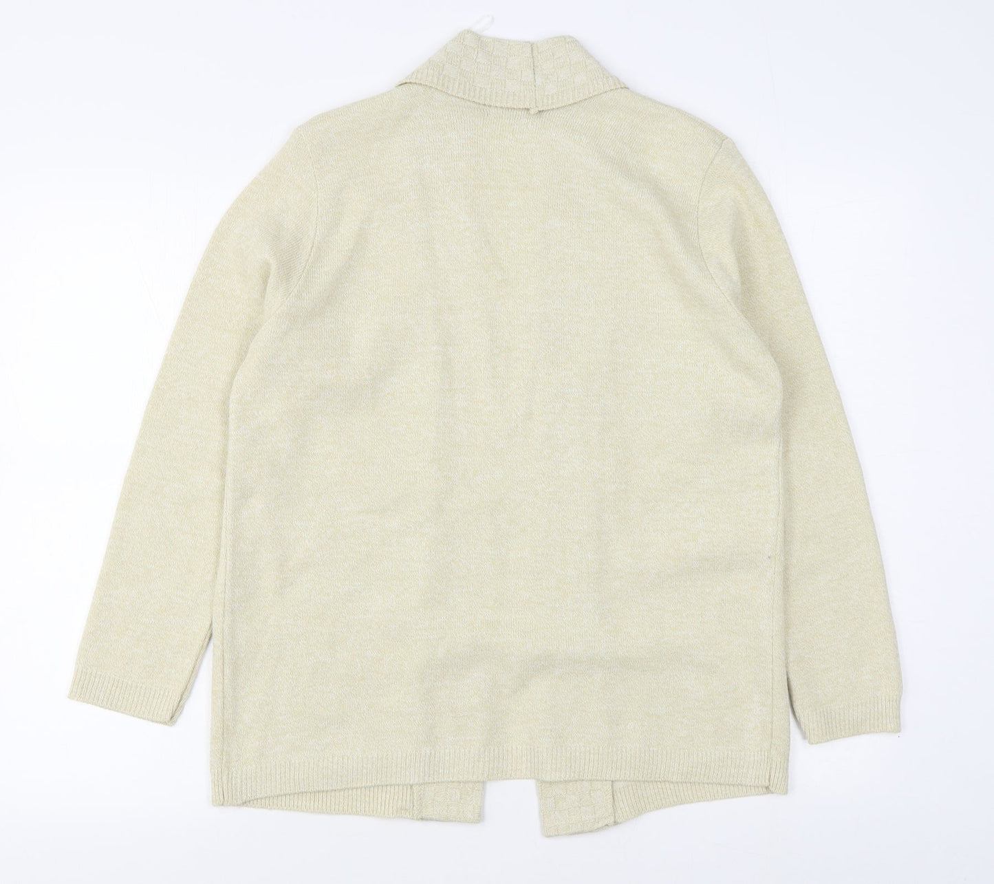 Insight Womens Beige V-Neck  Acrylic Cardigan Jumper Size M