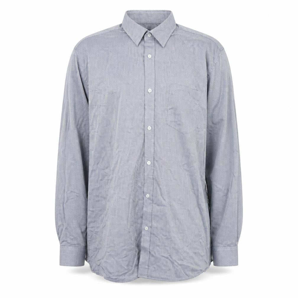 F&F Mens Blue  Polyester  Button-Up Size 43 Collared