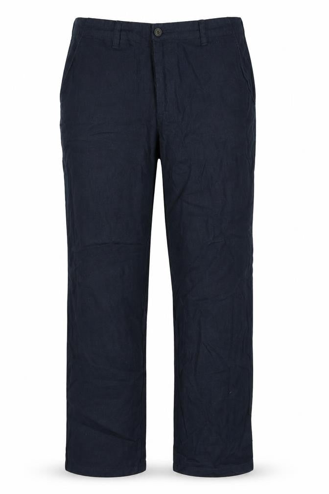Marks and Spencer Womens Blue  Cotton Trousers  Size 34 L32.5 in Regular