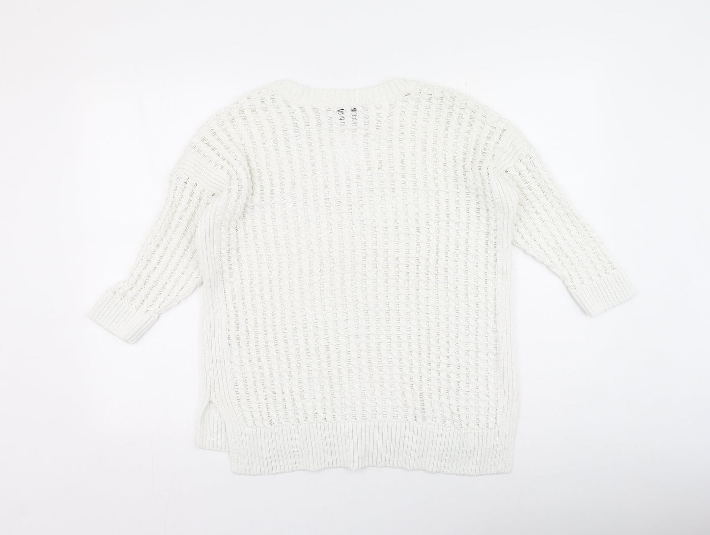 NEXT Womens Ivory  Cotton Pullover Sweatshirt Size 12