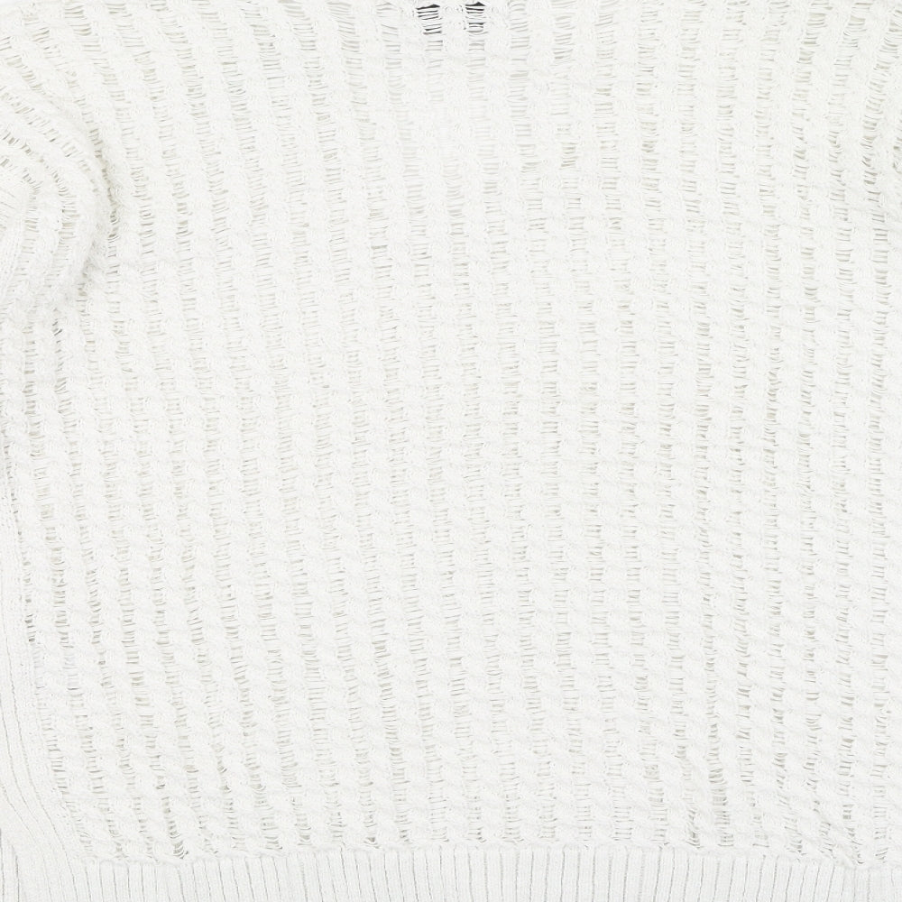 NEXT Womens Ivory  Cotton Pullover Sweatshirt Size 12