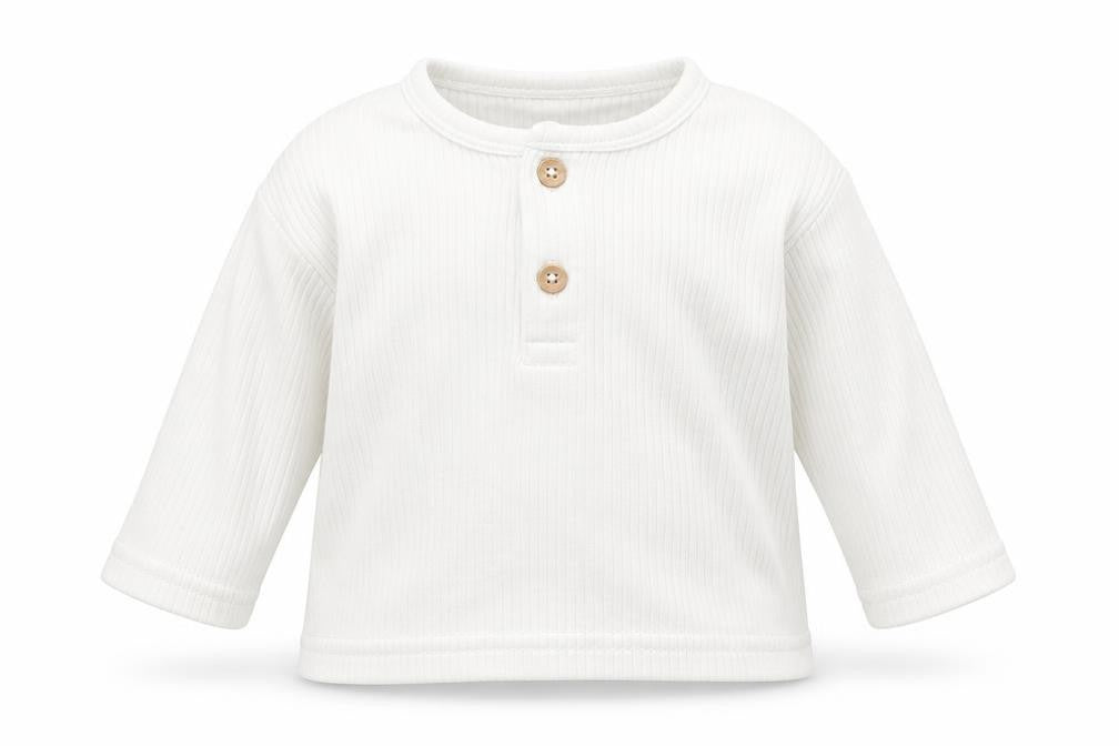 TU Baby White  Cotton Basic Casual Size 0-3 Months Round Neck