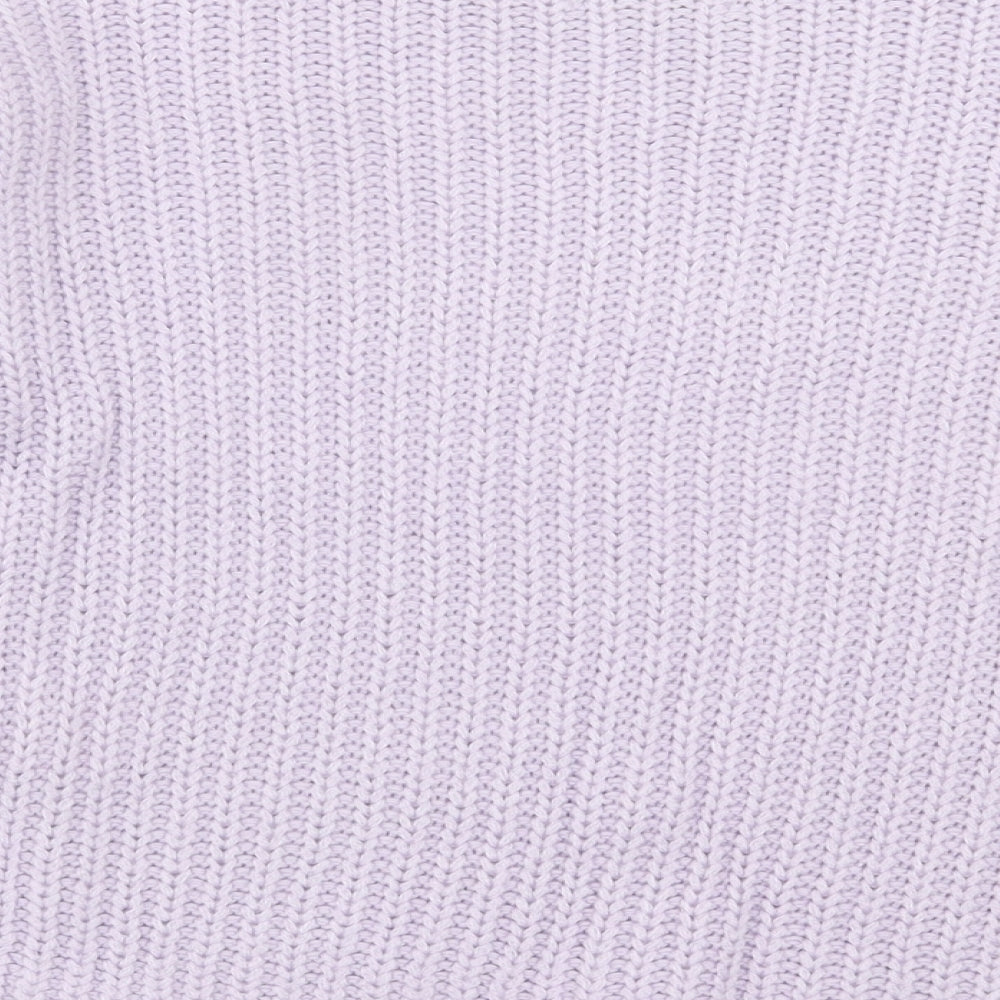 Only Womens Purple Crew Neck  Acrylic Pullover Jumper Size S