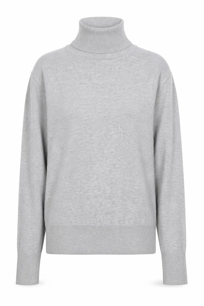 Dunnes Womens Grey Roll Neck  Viscose Pullover Jumper Size 40