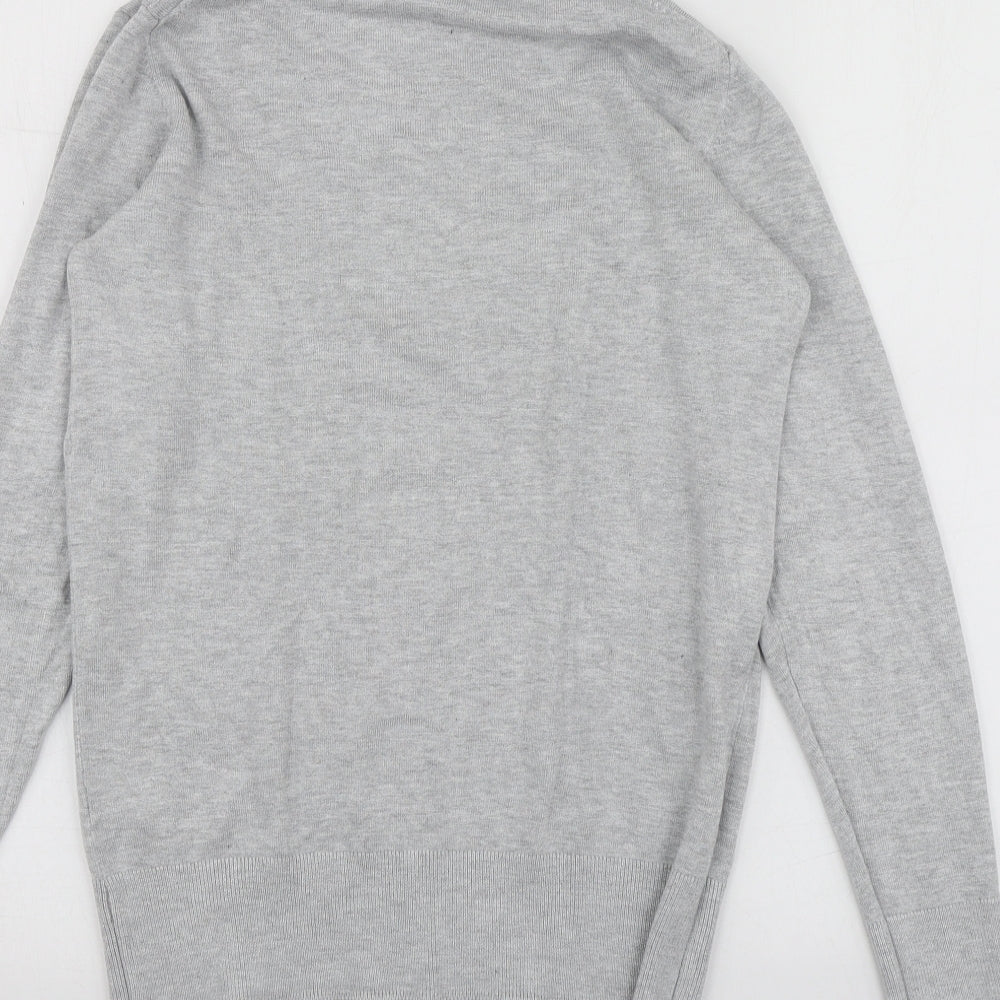 Dunnes Stores Womens Grey Roll Neck  Viscose Pullover Jumper Size 40