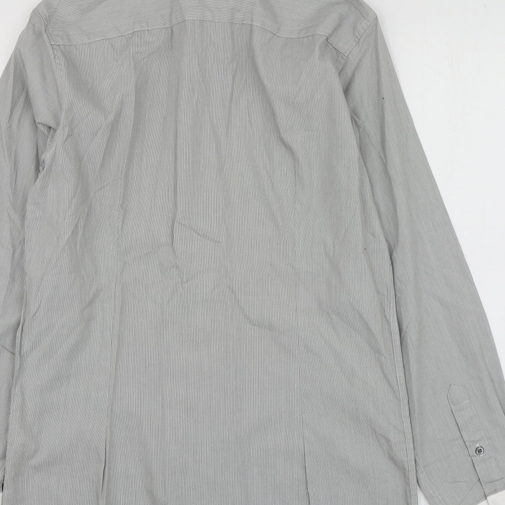Burton Mens Grey  Cotton  Button-Up Size S Collared