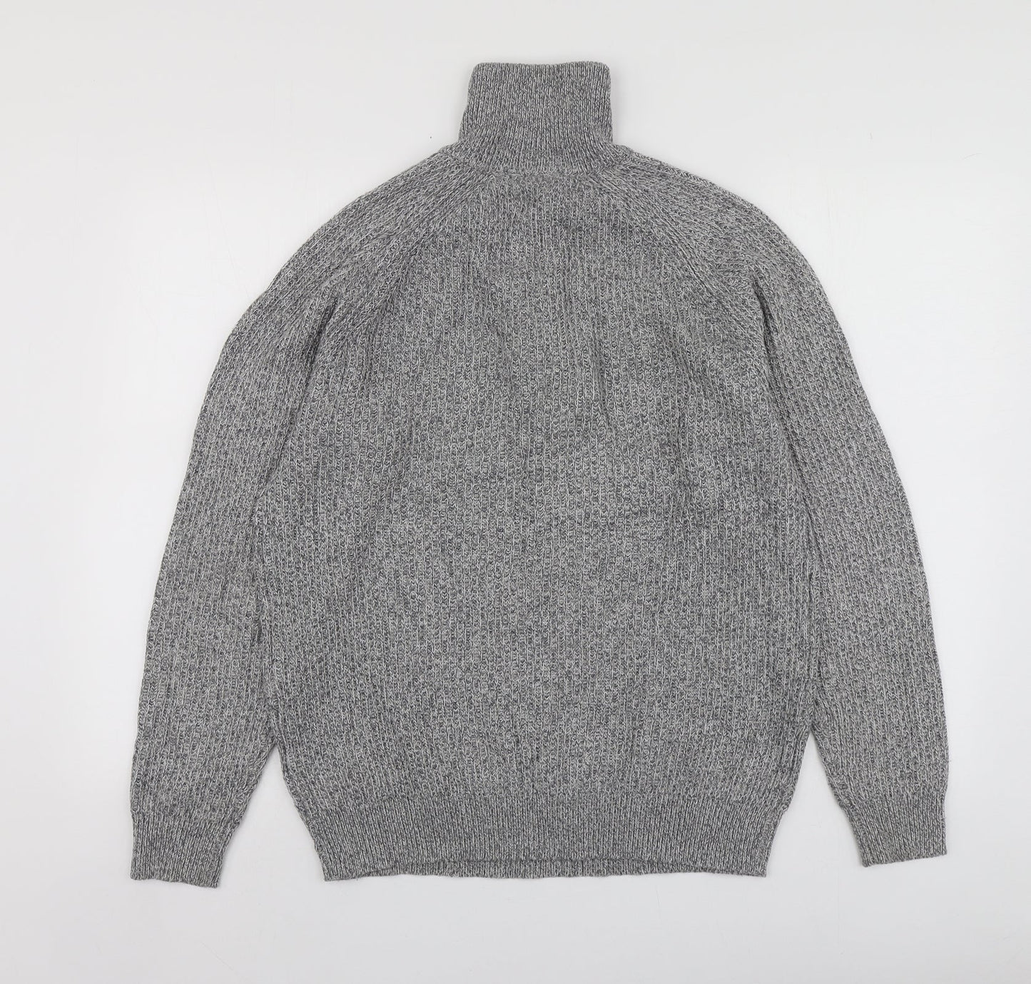 Pepeco Mens Grey High Neck  Cotton Pullover Jumper Size M